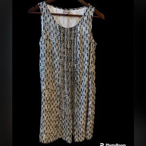 J Jill black and white sleeveless dress